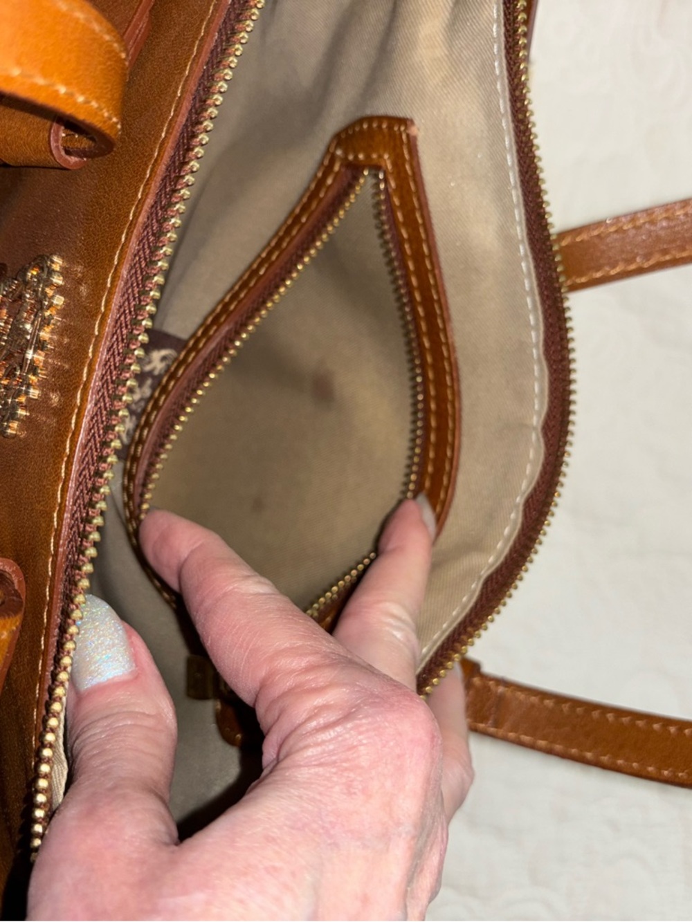 Cute classy leather Women’s Brown Leather Tote Handbag - Picture 9 of 9